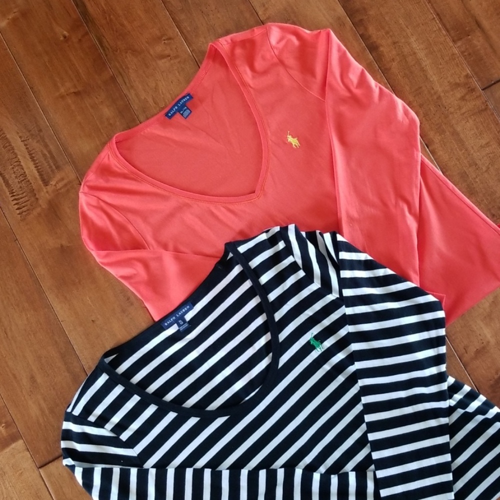 SOLD**Ralph Lauren Long Sleeve T-Shirts XL EUC